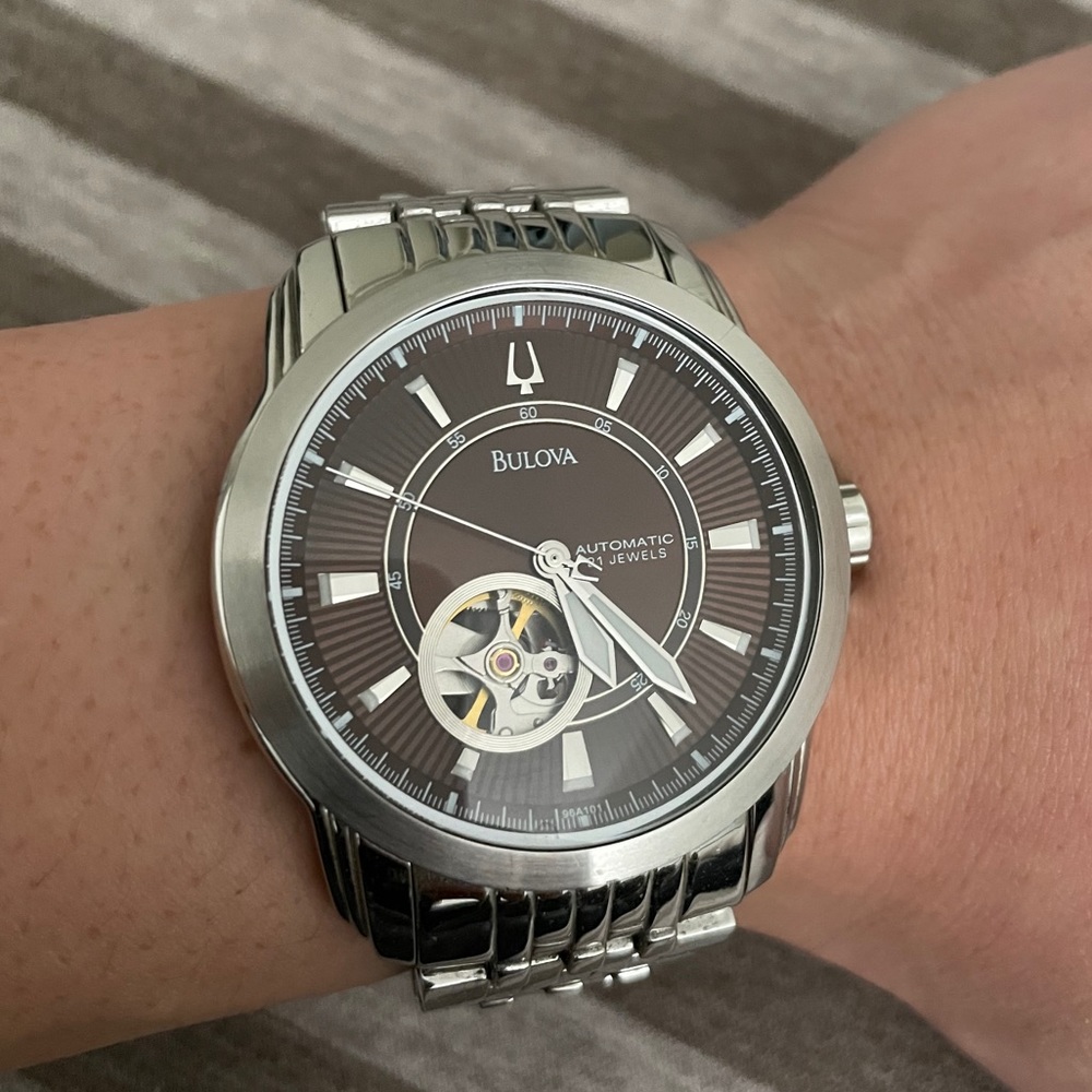🔥BULOVA SELF-WINDING MECHANICAL 96A101 MENS WATCH